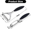 Vegetable Peeler, Potato Peelers for Kitchen Stainless Steel Multi-function Set Fruit Peeler For Kitchen and Household Tools Y & I Shape Swivel Blades with ​2 Orange Citrus Peelers