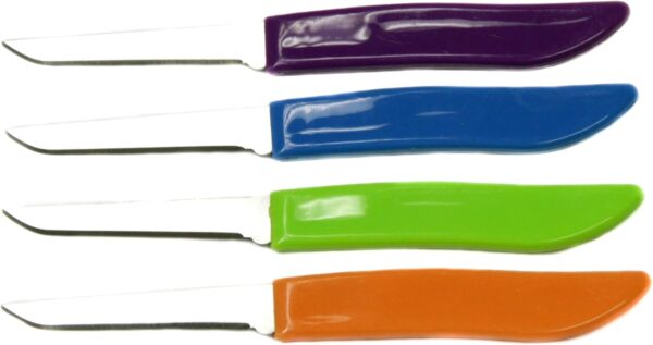 Select Paring Knife Set, 2.5 inch blade 8 inch in length 4 piece set, Assorted