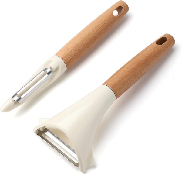 Potato Peelers Stainless Steel Swivel Peelers Y-Shaped and I-Shaped Peeler Set of 2,Vegetable Carrot Fruit Peelers for Kitchen - Image 2