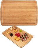 30" Extra Large Bamboo Cutting Boards for Kitchen, Wooden Chopping Board with Juice Groove, Reversible Butcher Block Cutting Board Carving Board for Meat Turkey Veggies, 30 x 20 Inch
