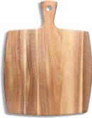 Large Wood Cutting Board with Handle 17"x13" Big Wooden Charcuterie Boards Butcher Blocks Acacia Meat Cutting Boards for Kitchen Bread Cheese Serving Board Carving Chopping Board Charcuterie Board