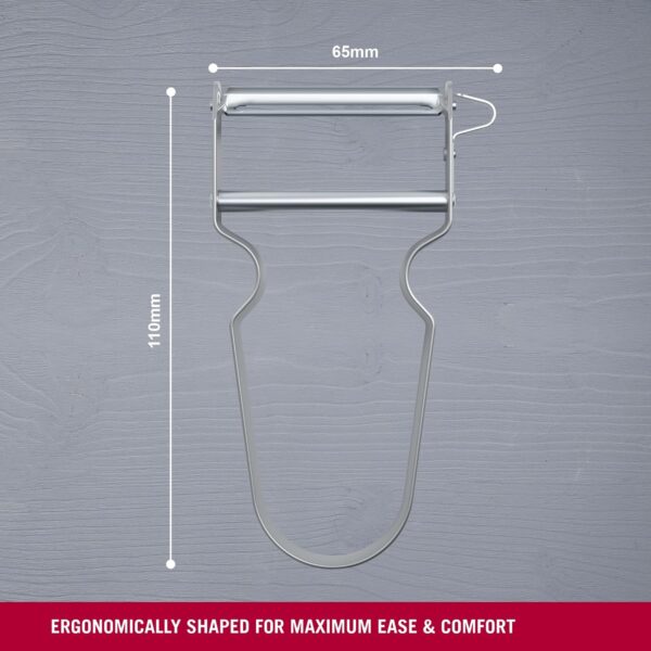 Straight-Blade Metal Fruit and Vegetable Peeler - Image 2